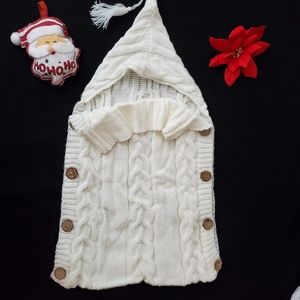 Knitted baby sleeping bag